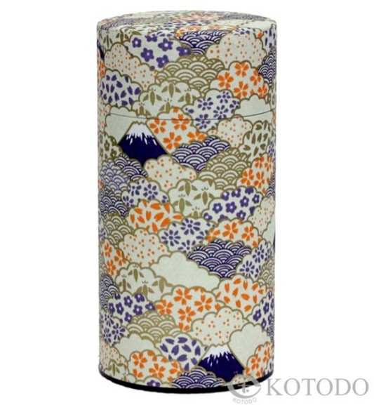 50g Mountain & Clouds, Washi Paper Canister