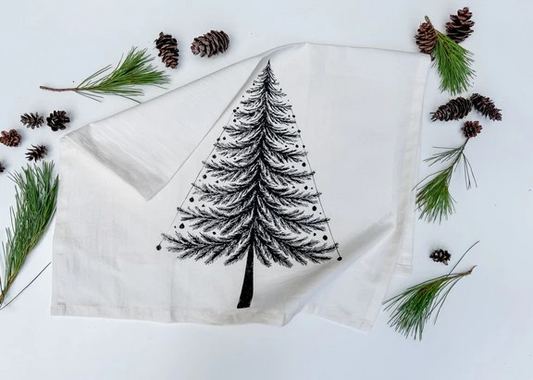 "Rustic Christmas Tree" Tea Towel