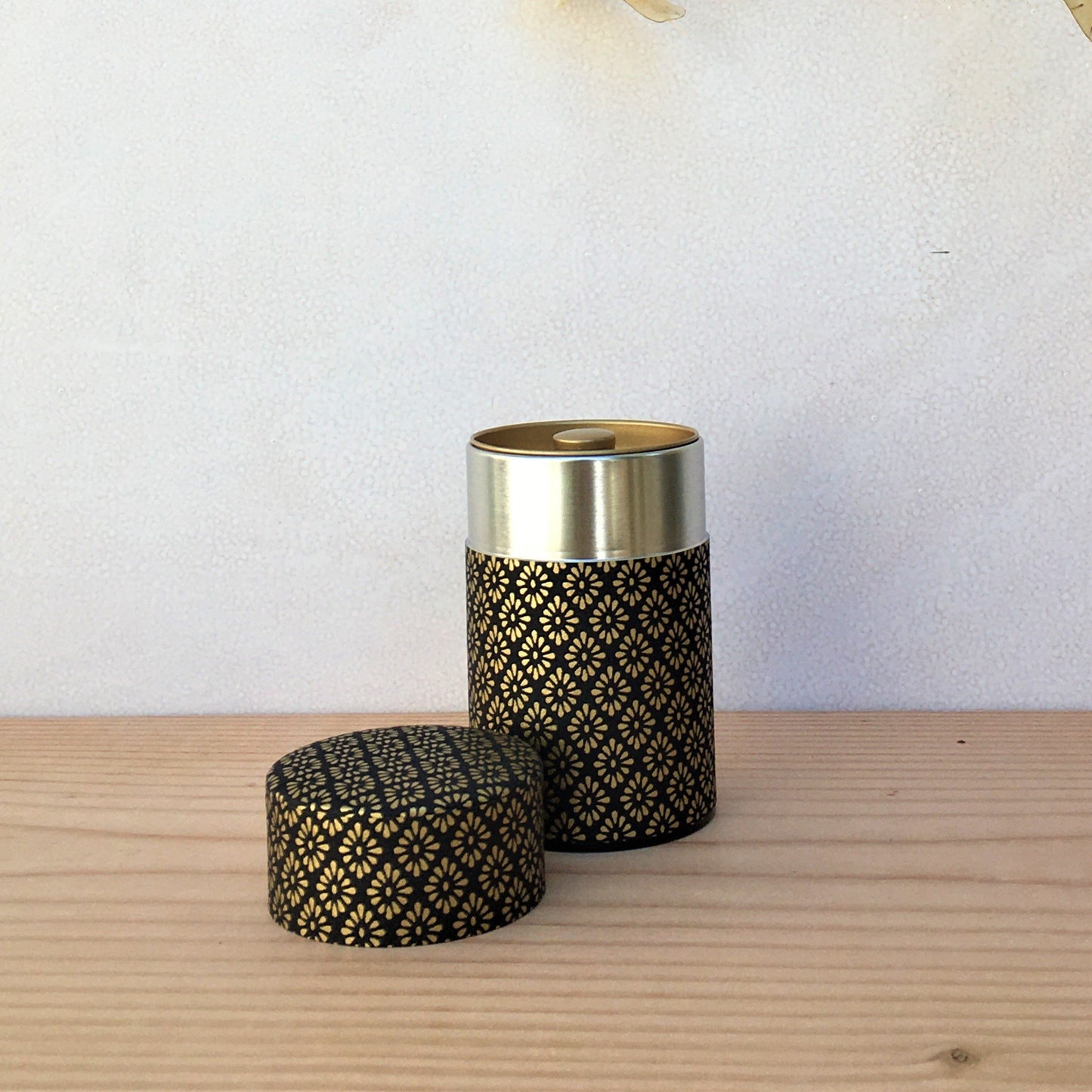 Gold diamond pattern, Washi Paper Canister