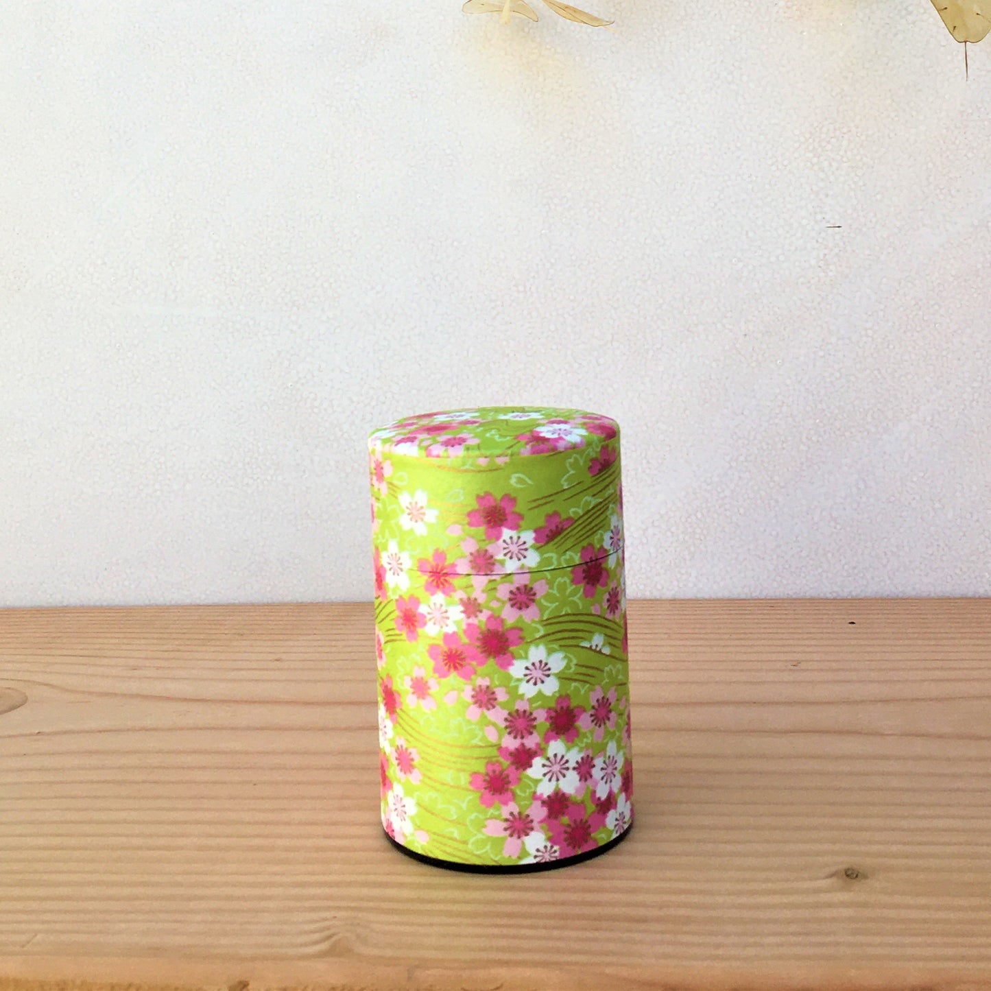 50g Pink & White Blossoms,  Washi Paper Canister