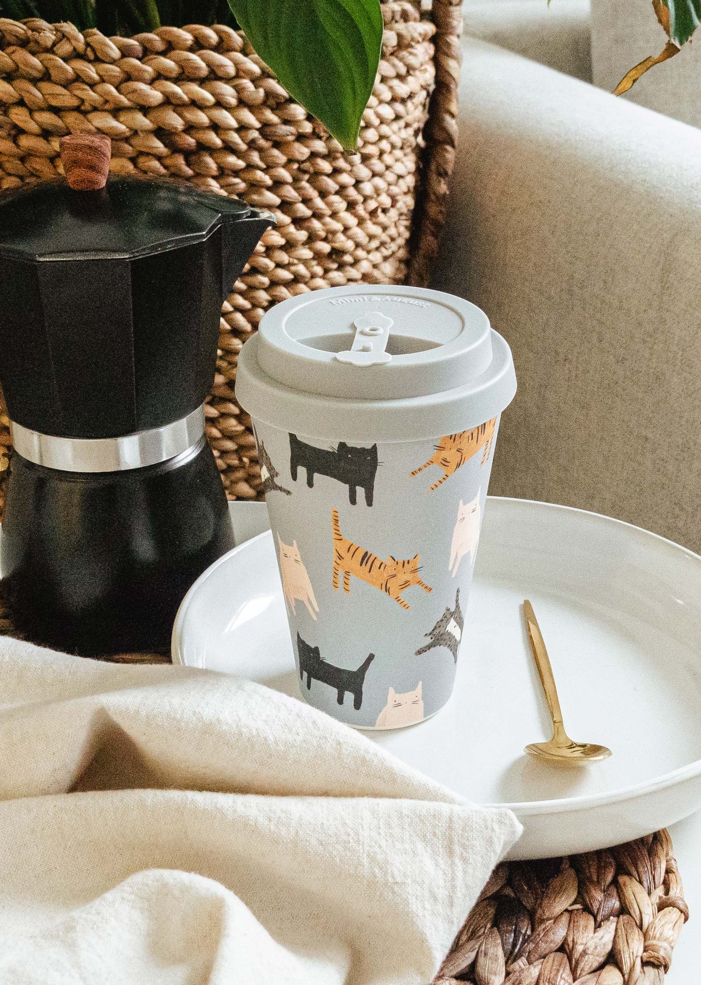Gobelet réutilisable Cafe Yo Hidden Feline – Blue Teapot Tea