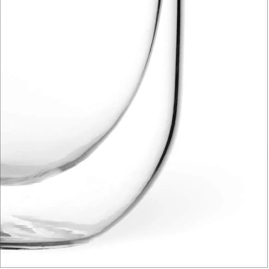 VIVA - Tetera de cristal Bjorn (0,64 l) con 4 vasos de cristal (0,05 l) y bandeja